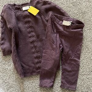En Fant Baby sweater and leggings set